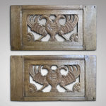 Pair of oak panels with Imperial Eagles