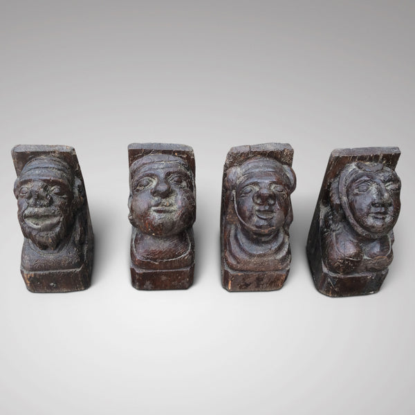 Four grotesque Heads