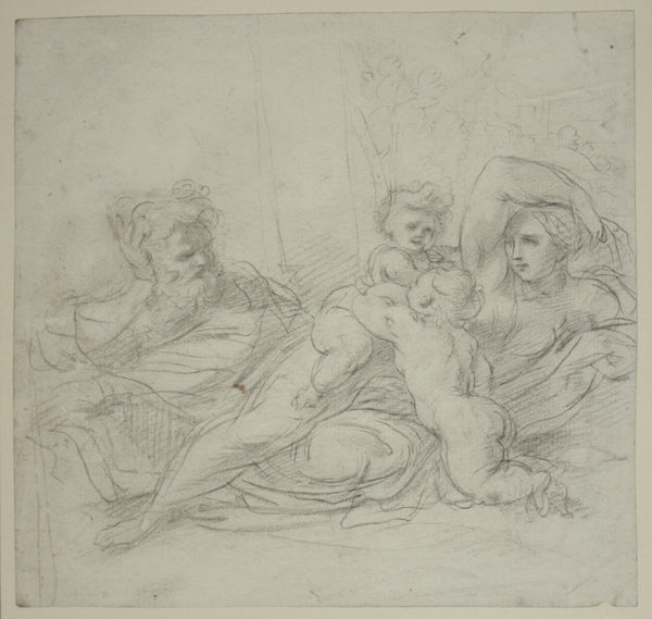 Reclining figures with putti